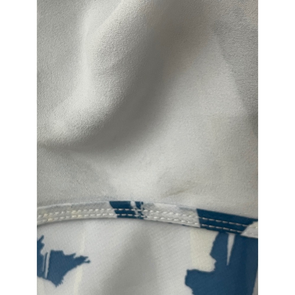 CALVIN KLEIN Slip Midi Dress Blue White NEW Beach Casual Spring Lightweight - Picture 8 of 11